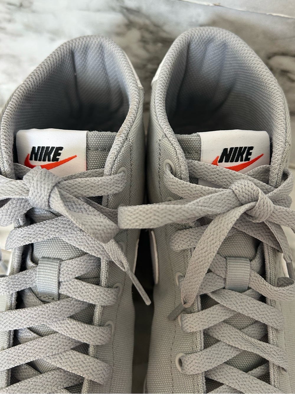 Nike | men’s size 8 women’s size 9.5 Court Legacy Canvas Mid US Wolf Grey/white - Picture 3 of 11